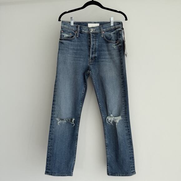 Mother Jeans Womens 27 The Tomcat Distressed Seriously Truce High Rise Straight - Picture 1 of 15